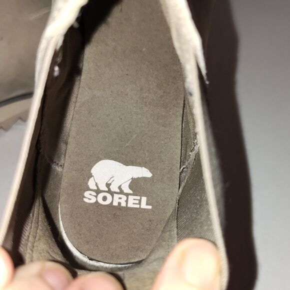 Sorel Ankle Boots Harlow Chelsea Ash Brown Tan Waterproof Suede Leather Size 6.5 - Picture 5 of 9